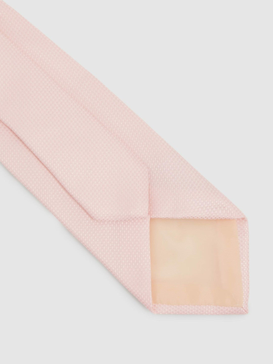 Textured Silk Blend Tie in Light Pink Men | Reiss