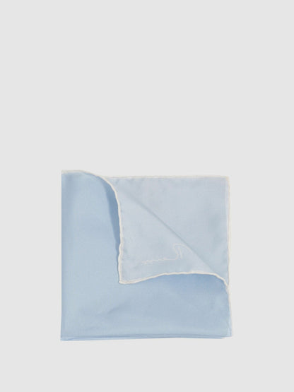 Ceremony Light Blue Silk Pocket Square Men | Reiss