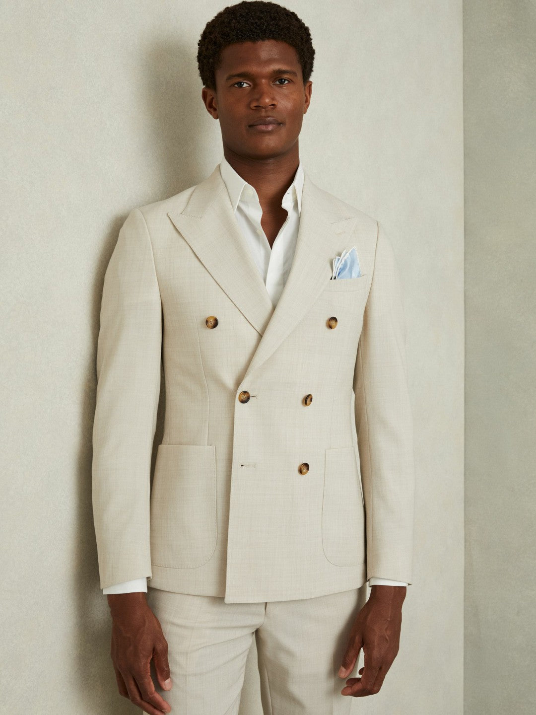 Ceremony Light Blue Silk Pocket Square Men | Reiss