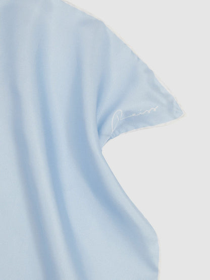 Ceremony Light Blue Silk Pocket Square Men | Reiss