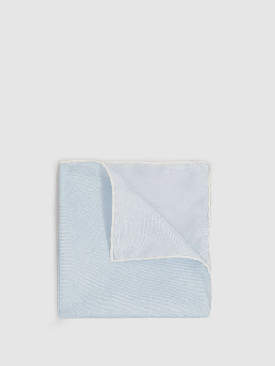 Polka Dot Silk Pocket Square in Light Blue Men | Reiss