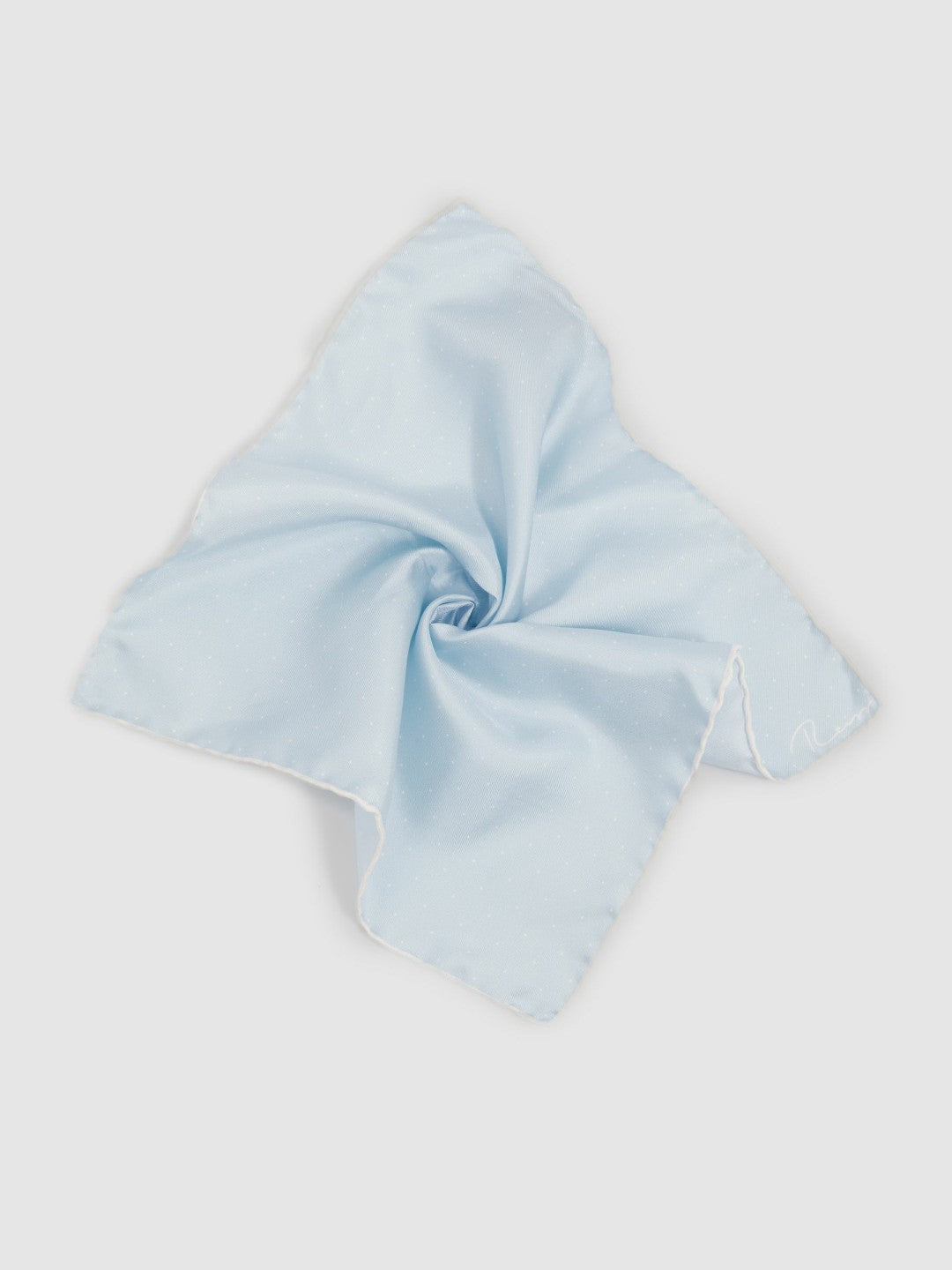 Polka Dot Silk Pocket Square in Light Blue Men | Reiss