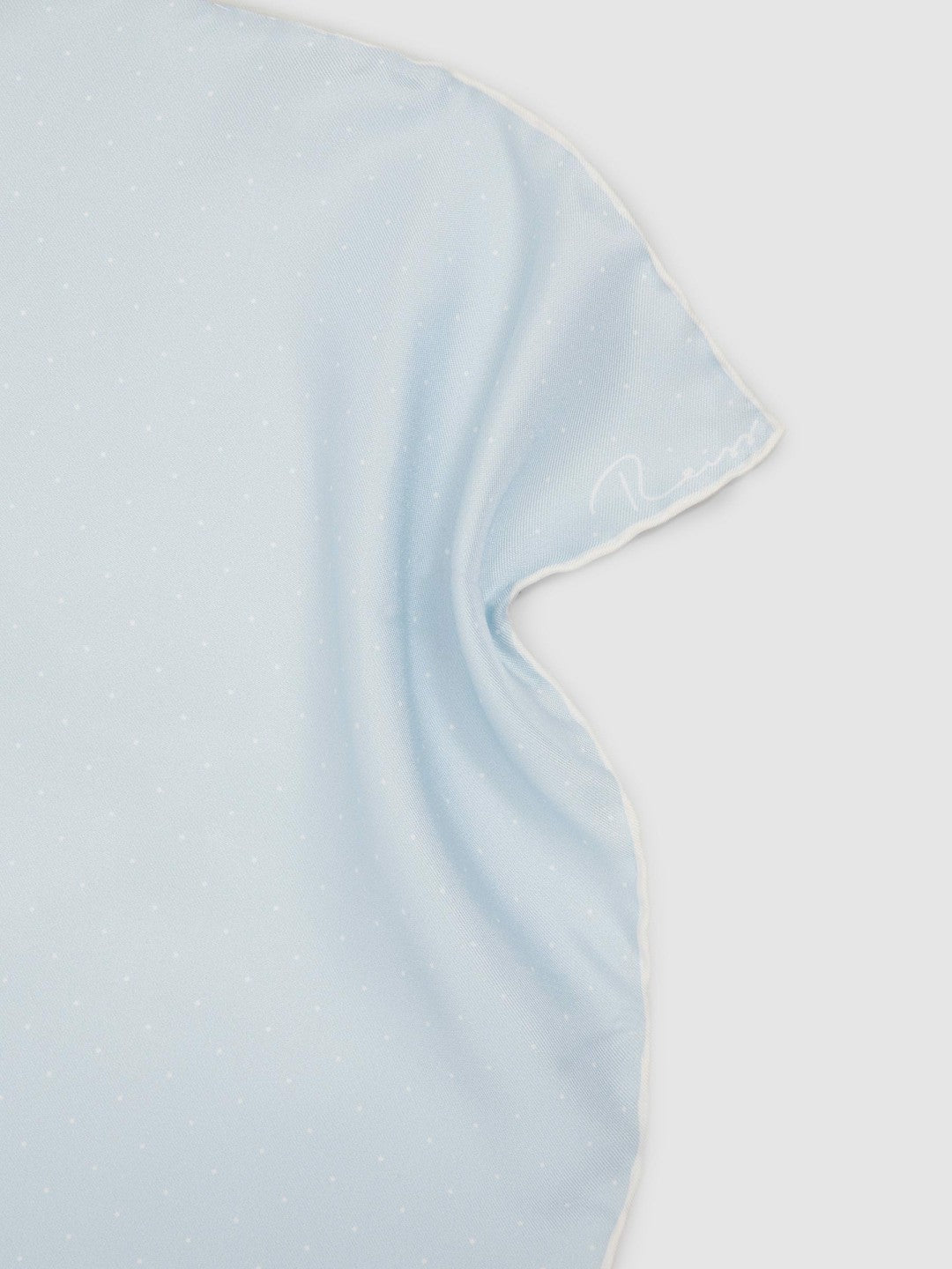 Polka Dot Silk Pocket Square in Light Blue Men | Reiss
