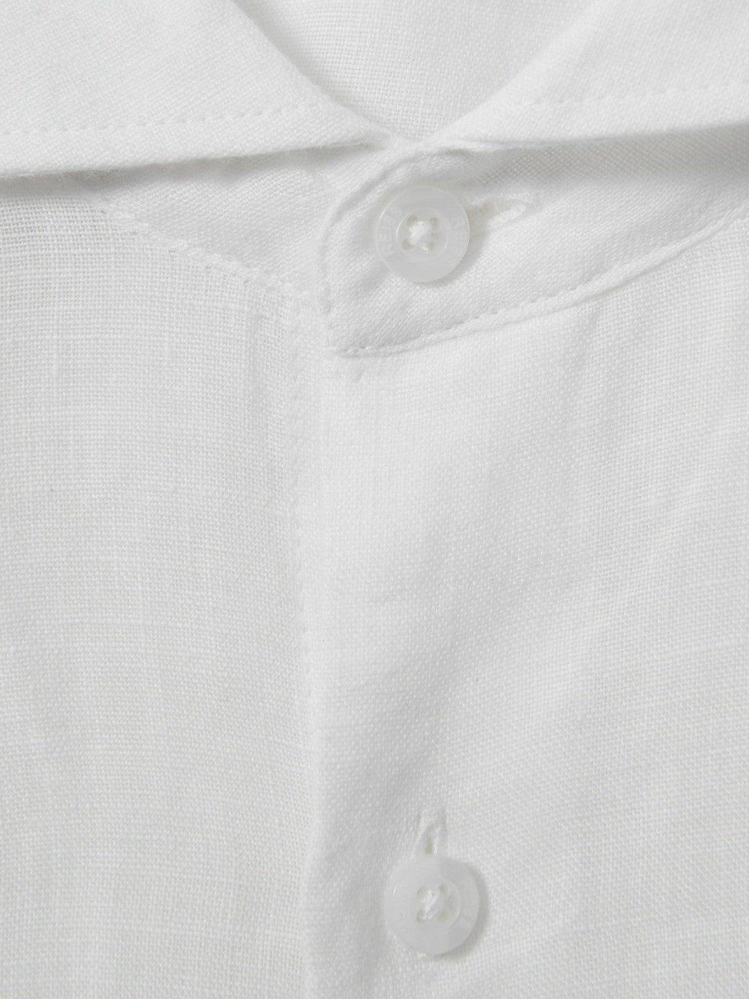 9-13 yrs Linen Cutaway Collar Shirt in White Children & Baby | Reiss