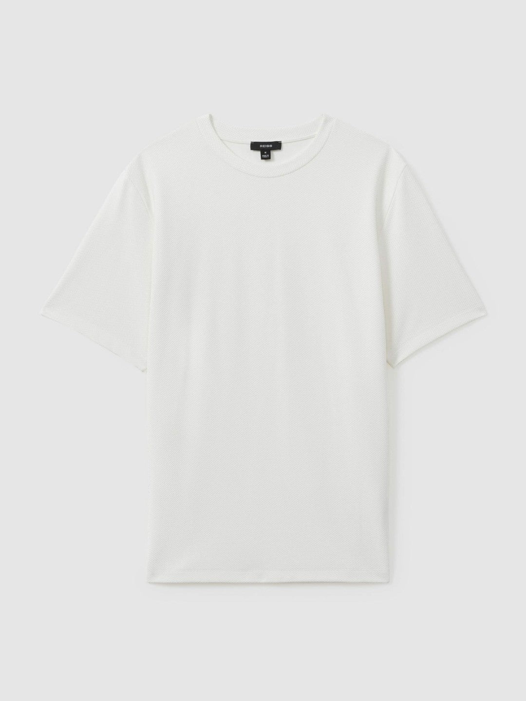 Textured Crew-Neck T-Shirt in Off White Men | Reiss