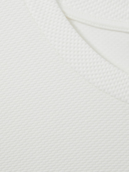 Textured Crew-Neck T-Shirt in Off White Men | Reiss