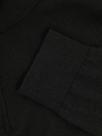 9-13 yrs Merino Wool Half-Zip Funnel Neck Jumper in Black Children & Baby | Reiss