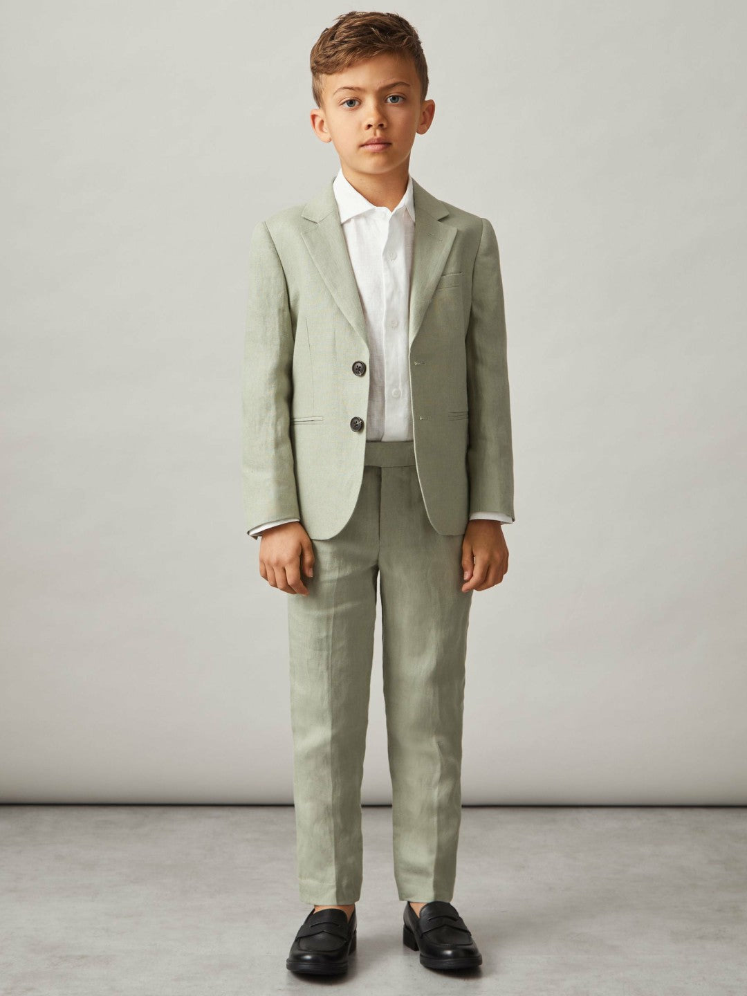 3-9 yrs Linen Single Breasted Blazer in Apple Children & Baby | Reiss