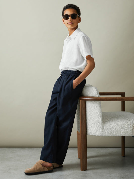 3-9 yrs Short Sleeve Shirt in White Children & Baby | Reiss