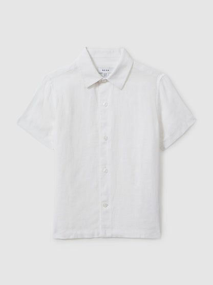 3-9 yrs Short Sleeve Shirt in White Children & Baby | Reiss