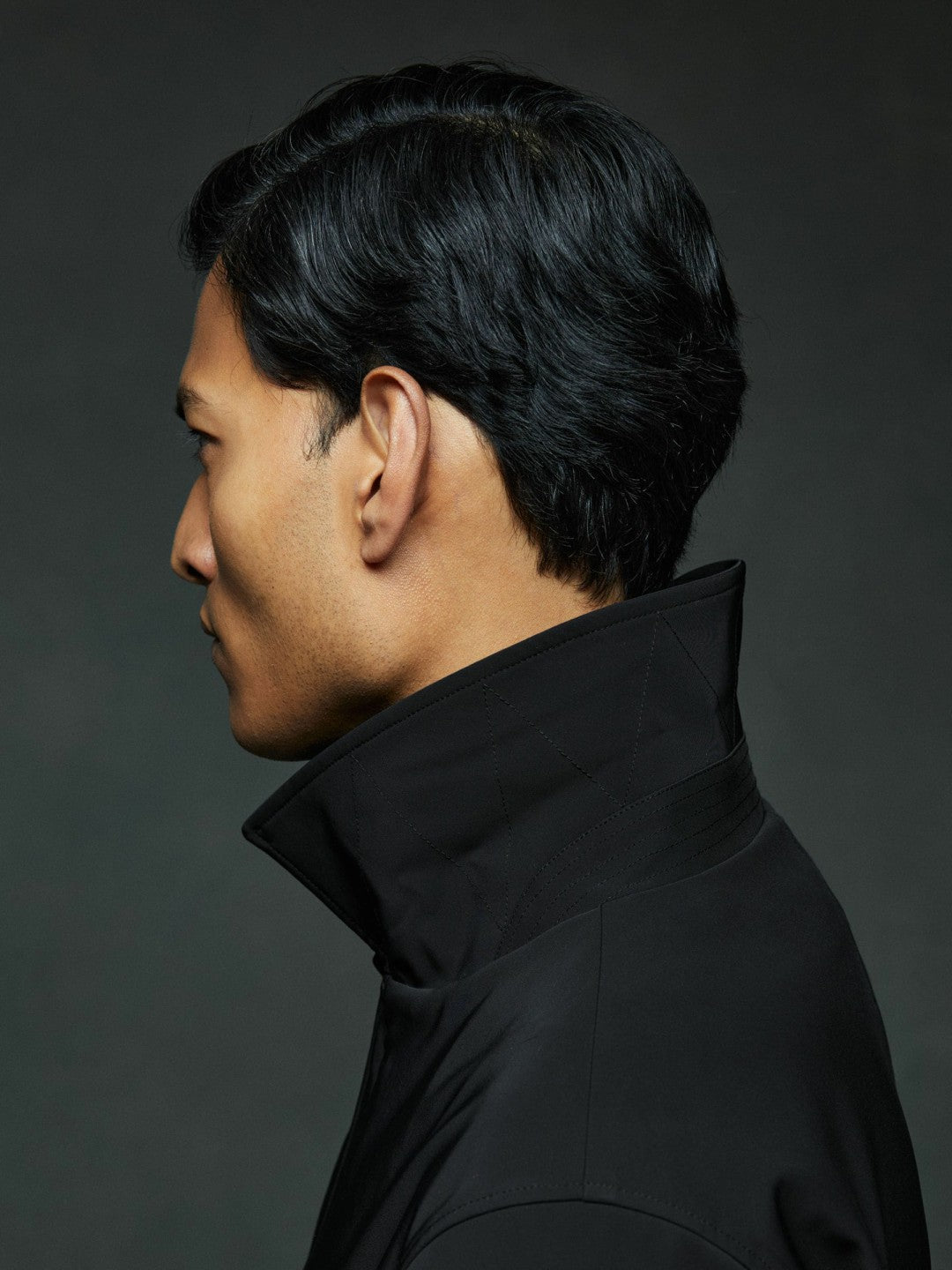 Hybrid Removable Funnel Neck Overcoat in Black Men | Reiss