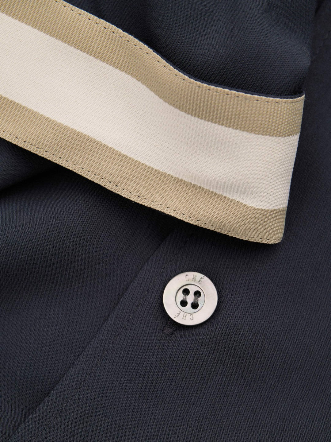 | Ché Cuff Detail Cuban Collar Shirt in Navy Men | Reiss