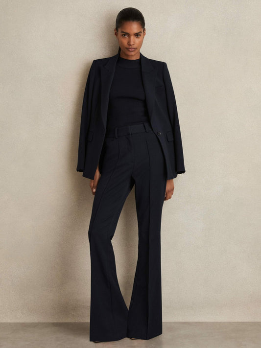 Flared Suit Trousers in Navy Women | Reiss