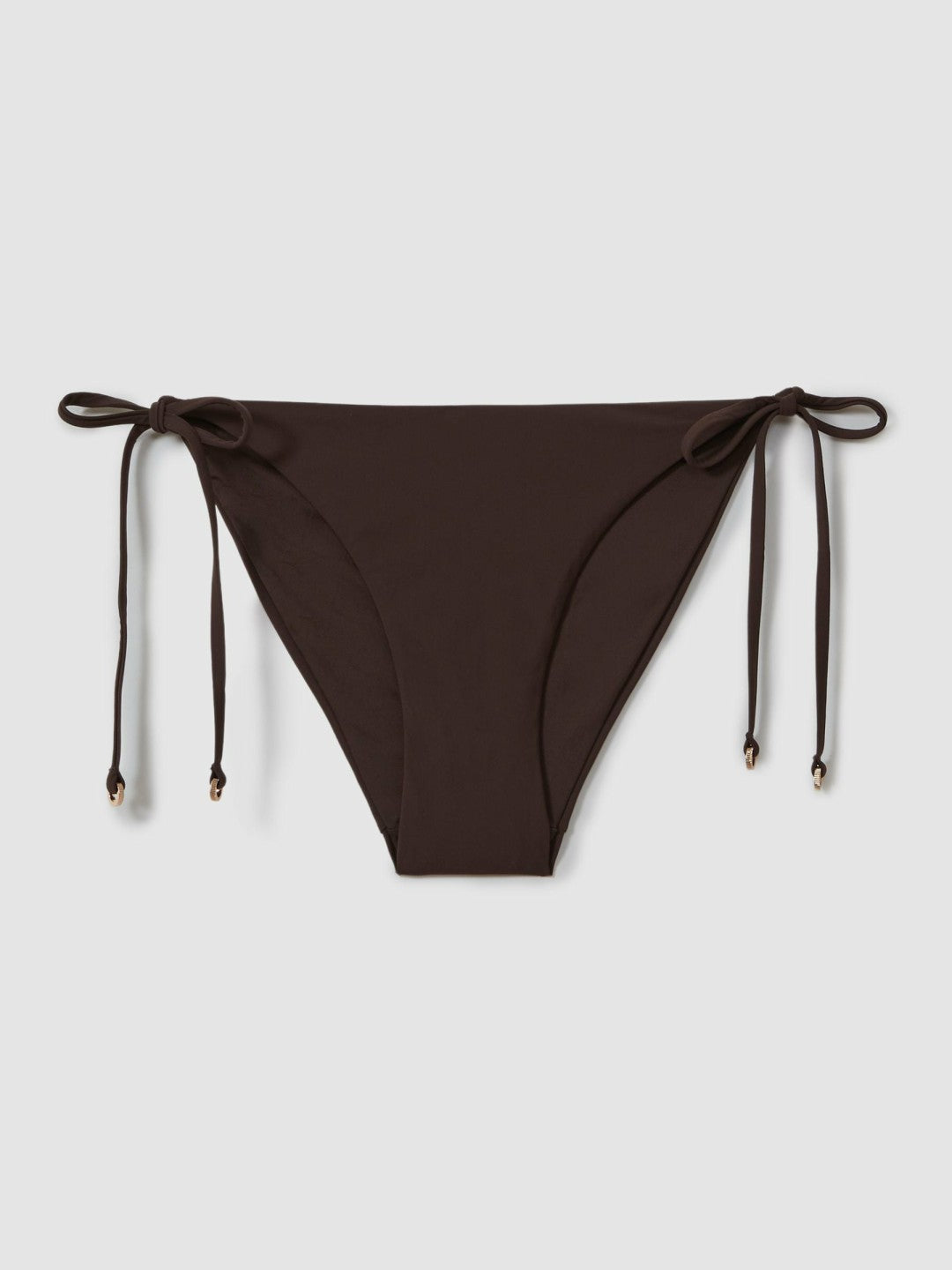 Side Tie Bikini Bottoms in Chocolate Women | Reiss