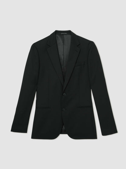 Wool-Blend Single-Breasted Suit Jacket Slim-Fit in Black Men | Reiss