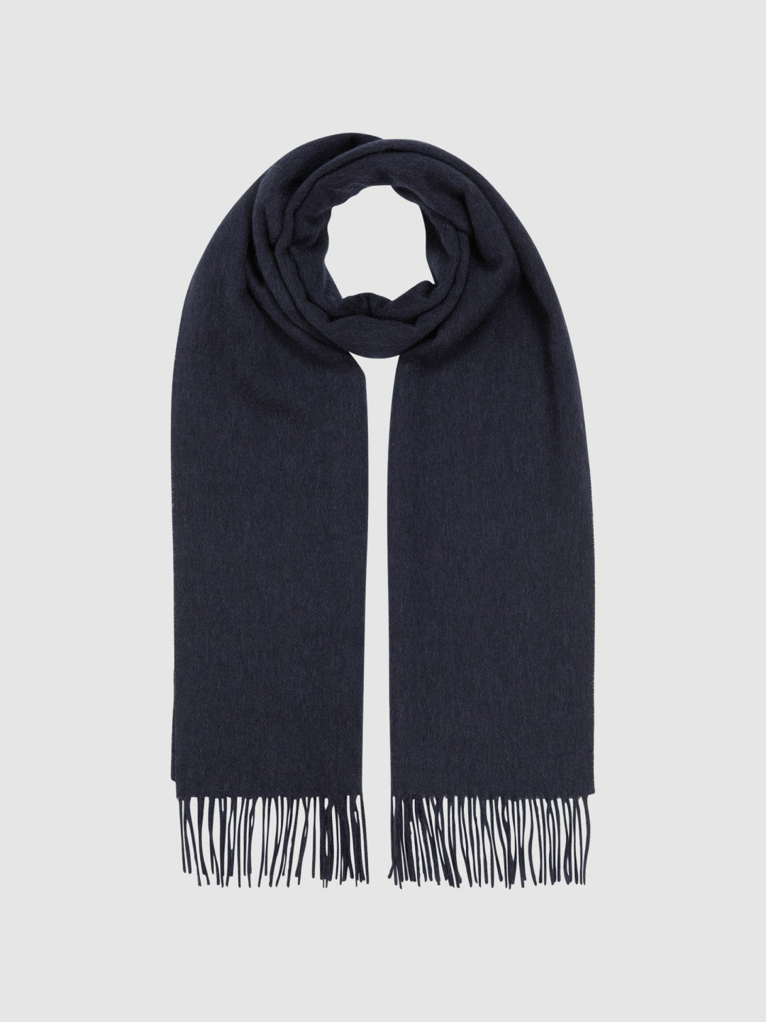 Wool and Cashmere Scarf in Navy Men | Reiss