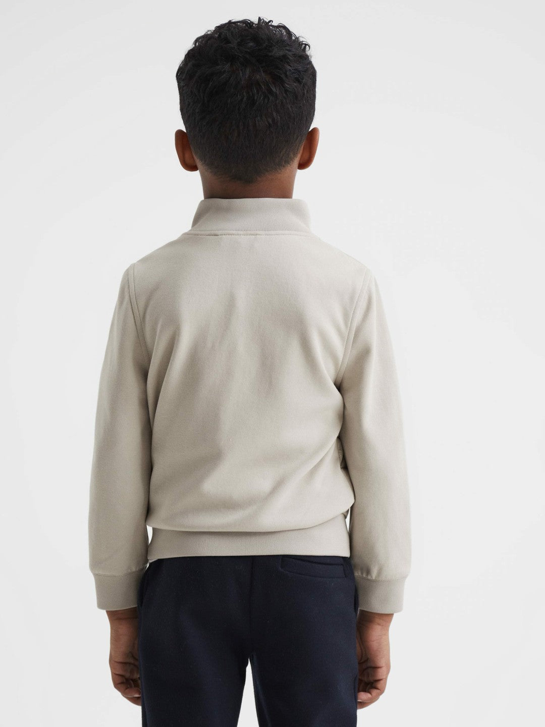 3-9 yrs Funnel Neck Quilted Hybrid Jacket in Stone Children & Baby | Reiss