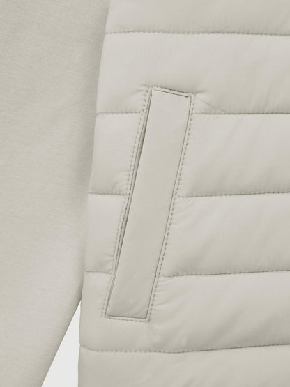 3-9 yrs Funnel Neck Quilted Hybrid Jacket in Stone Children & Baby | Reiss