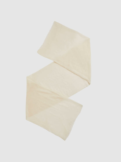 Wool-Cashmere Lightweight Scarf in Off White Women | Reiss