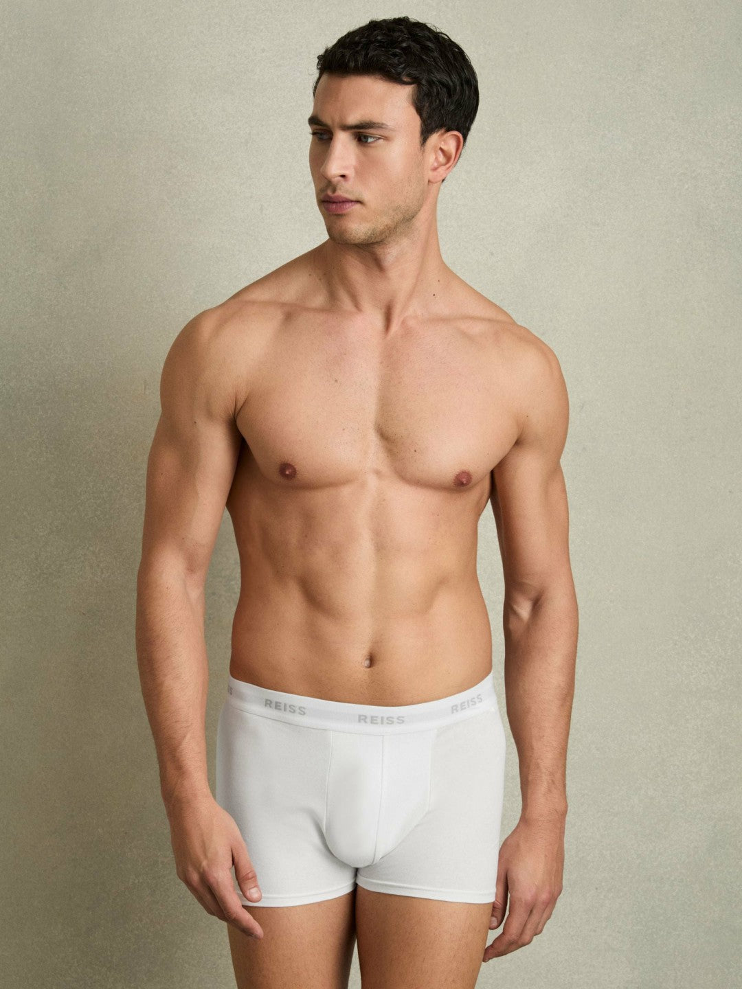 Three Pack Cotton Boxers in White Men | Reiss