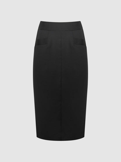 Petite Tailored Pencil Skirt in Black Women | Reiss