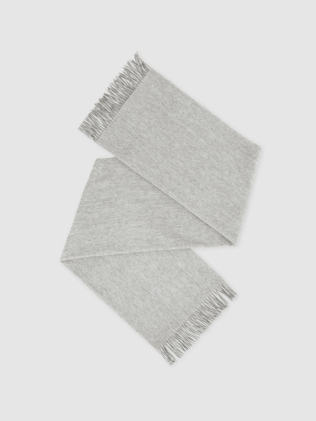 Wool-Cashmere Scarf in Soft Grey Women | Reiss