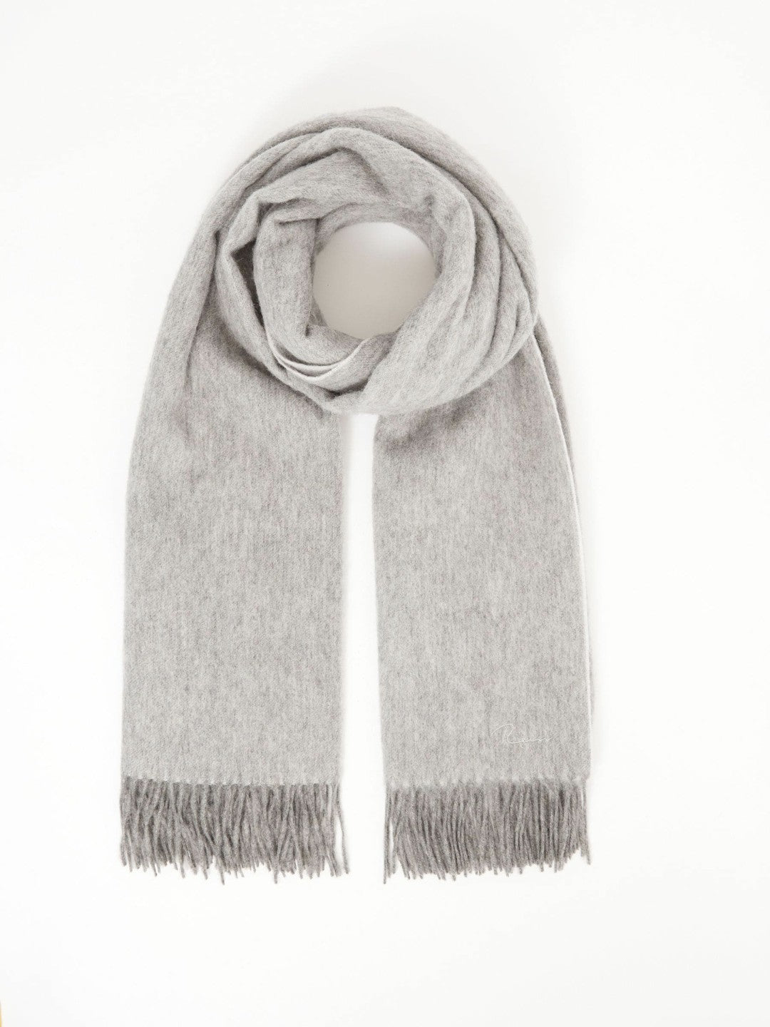 Wool-Cashmere Scarf in Soft Grey Women | Reiss