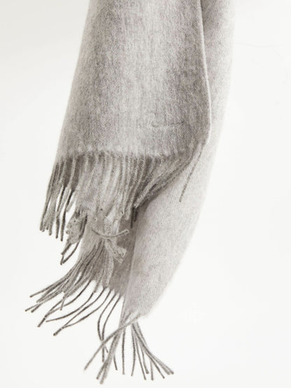 Wool-Cashmere Scarf in Soft Grey Women | Reiss