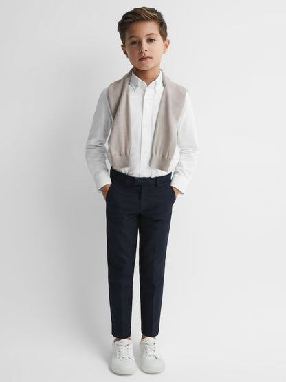 13-14 yrs Button Down Oxford Shirt in White Children & Baby | Reiss