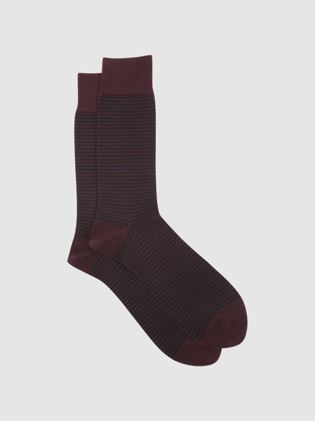Striped Socks in Bordeaux Men | Reiss