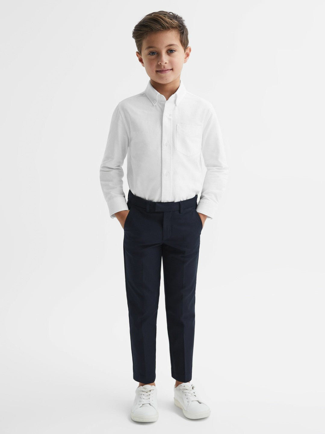 9-14 yrs Button Down Oxford Shirt in White Children & Baby | Reiss