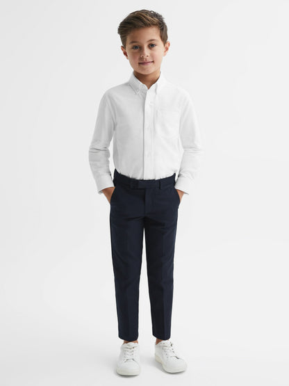 9-14 yrs Button Down Oxford Shirt in White Children & Baby | Reiss