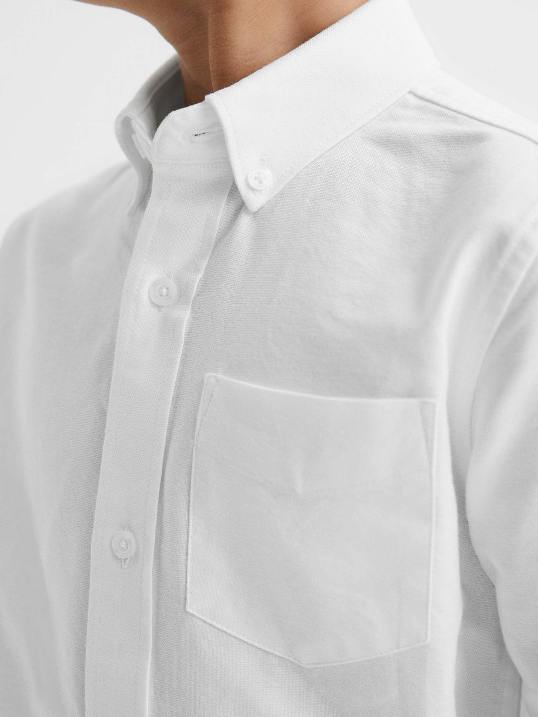 9-14 yrs Button Down Oxford Shirt in White Children & Baby | Reiss