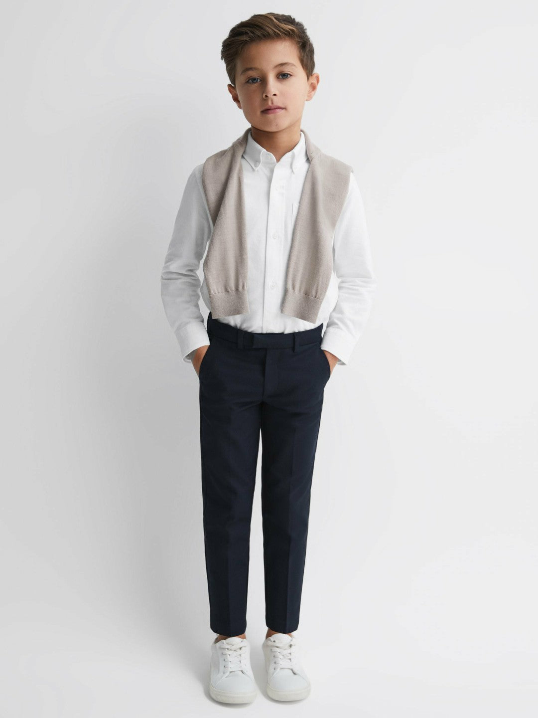 9-14 yrs Button Down Oxford Shirt in White Children & Baby | Reiss