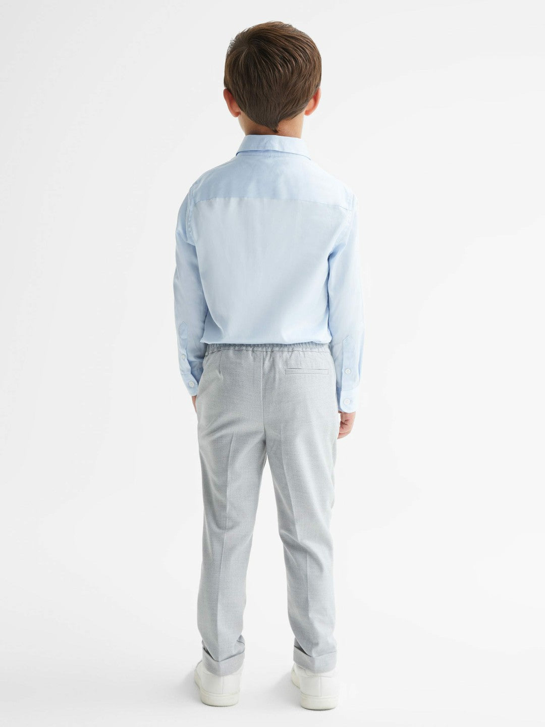 4-9 yrs Slim-Fit Cotton Shirt in Soft Blue Children & Baby | Reiss