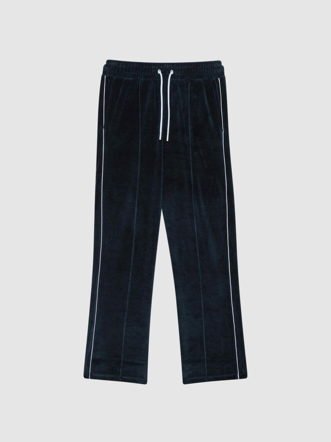 Velour Jogger With Piping in Navy Men | Reiss