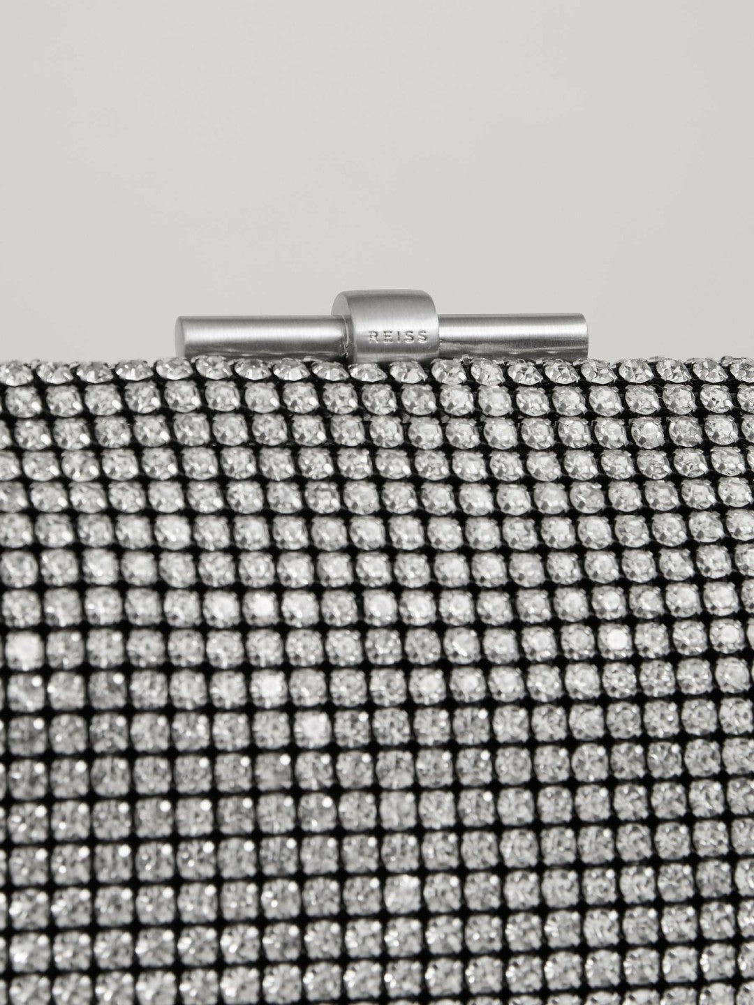 Embellished Clutch Bag in Silver Women | Reiss