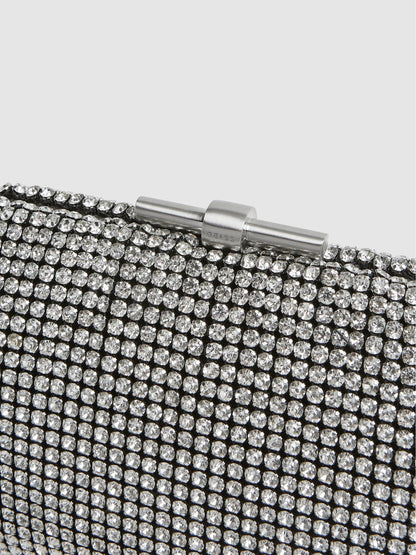 Embellished Clutch Bag in Silver Women | Reiss