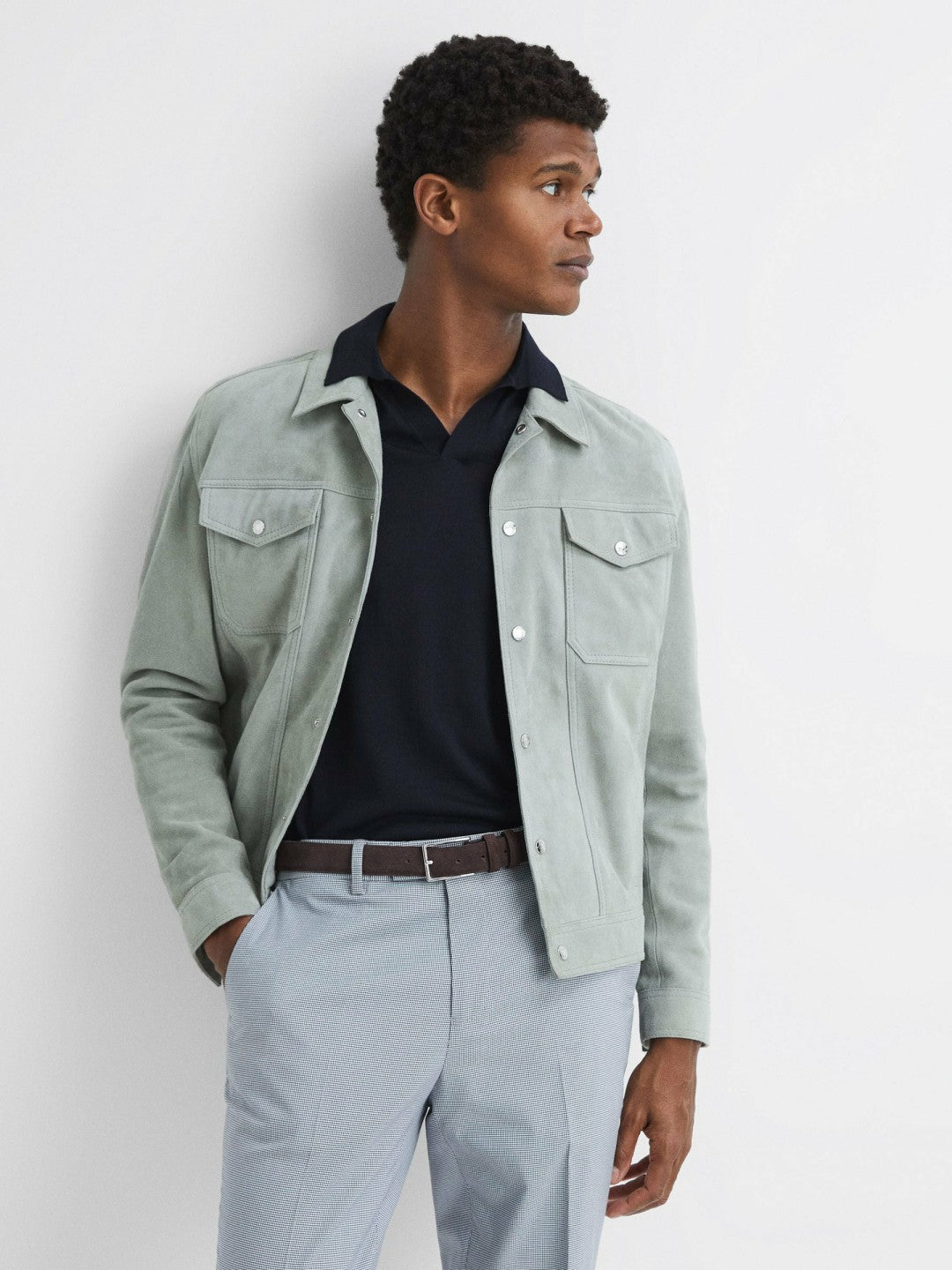 Suede Belt in Chocolate Men | Reiss