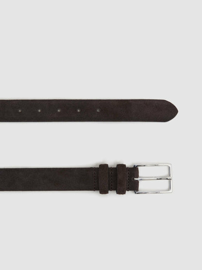 Suede Belt in Chocolate Men | Reiss
