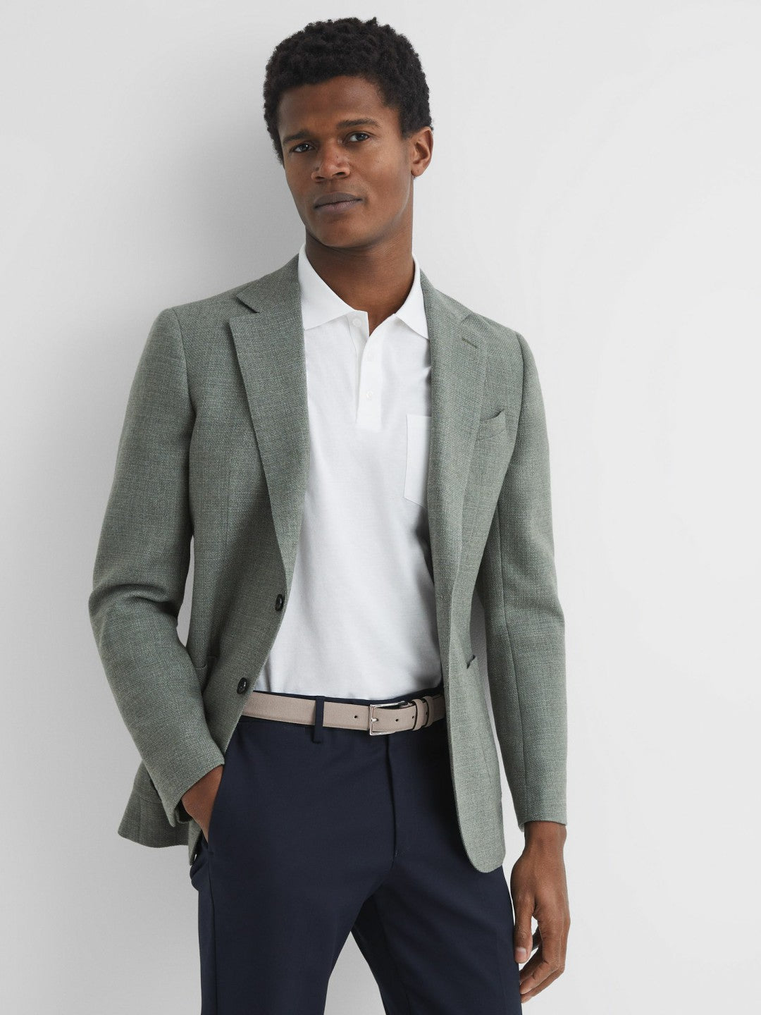 Suede Belt in Stone Men | Reiss
