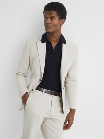 Smooth Leather Belt in Chocolate Men | Reiss