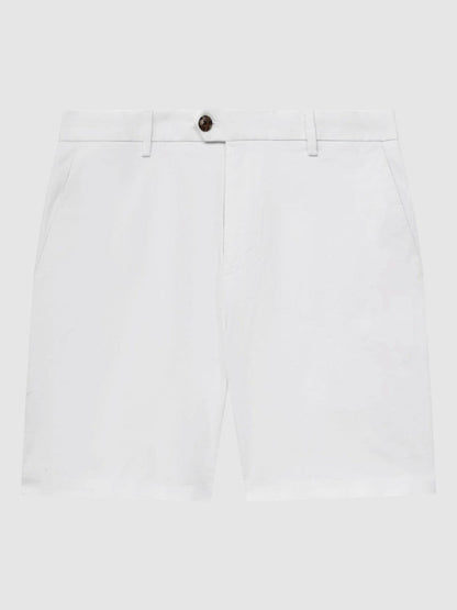 Short Length Casual Chino Shorts in White Men | Reiss
