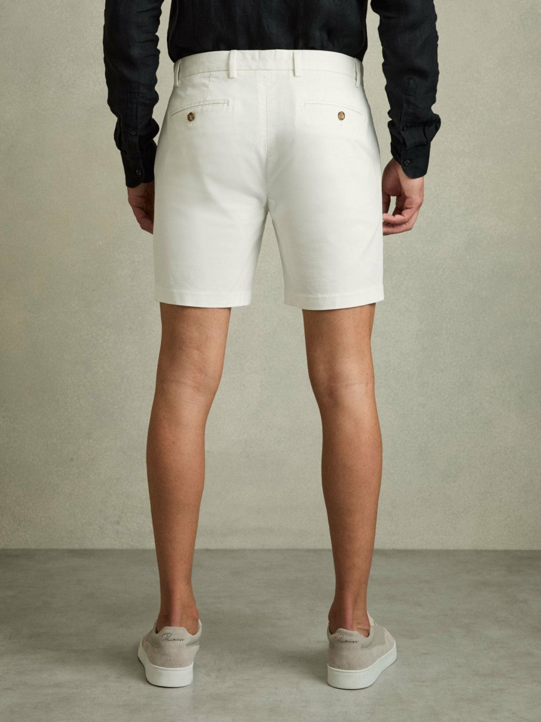 Short Length Casual Chino Shorts in White Men | Reiss
