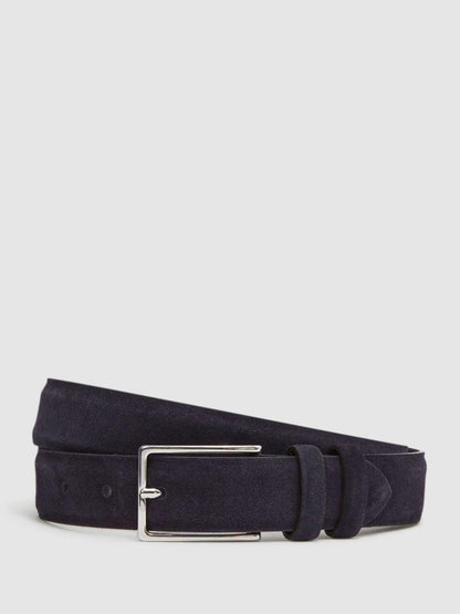 Suede Belt in Navy Men | Reiss
