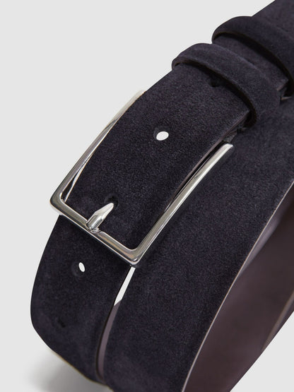 Suede Belt in Navy Men | Reiss