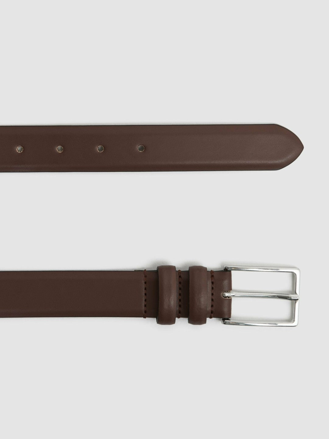 Smooth Leather Belt in Tan Men | Reiss
