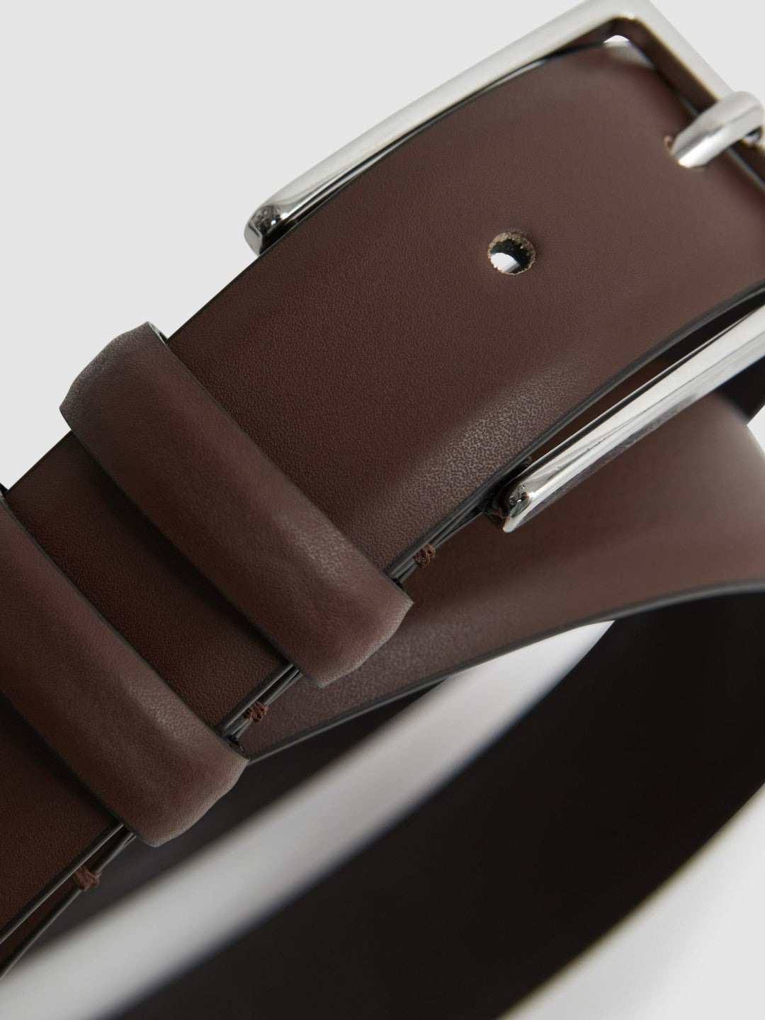 Smooth Leather Belt in Tan Men | Reiss