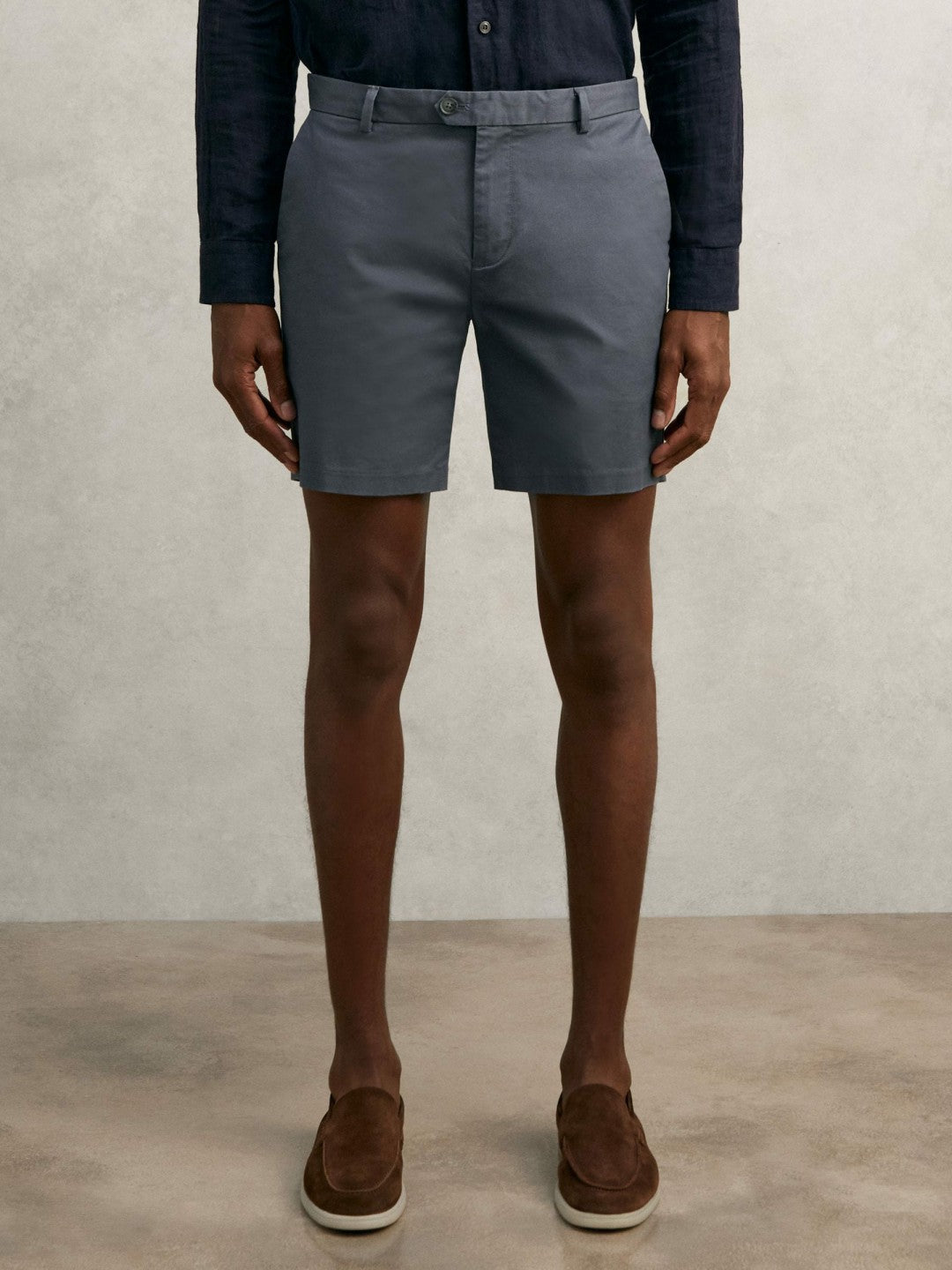 Short Length Casual Chino Shorts in Airforce Blue Men | Reiss