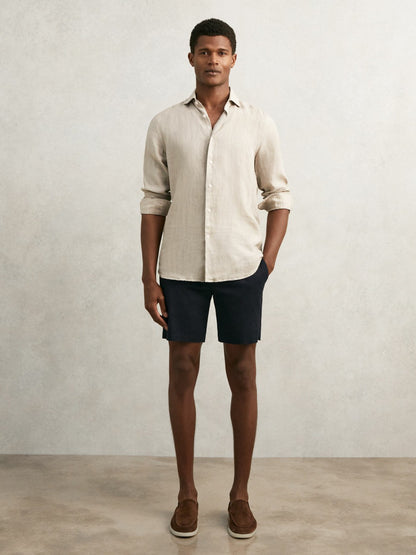 Short Length Casual Chino Shorts in Navy Men | Reiss